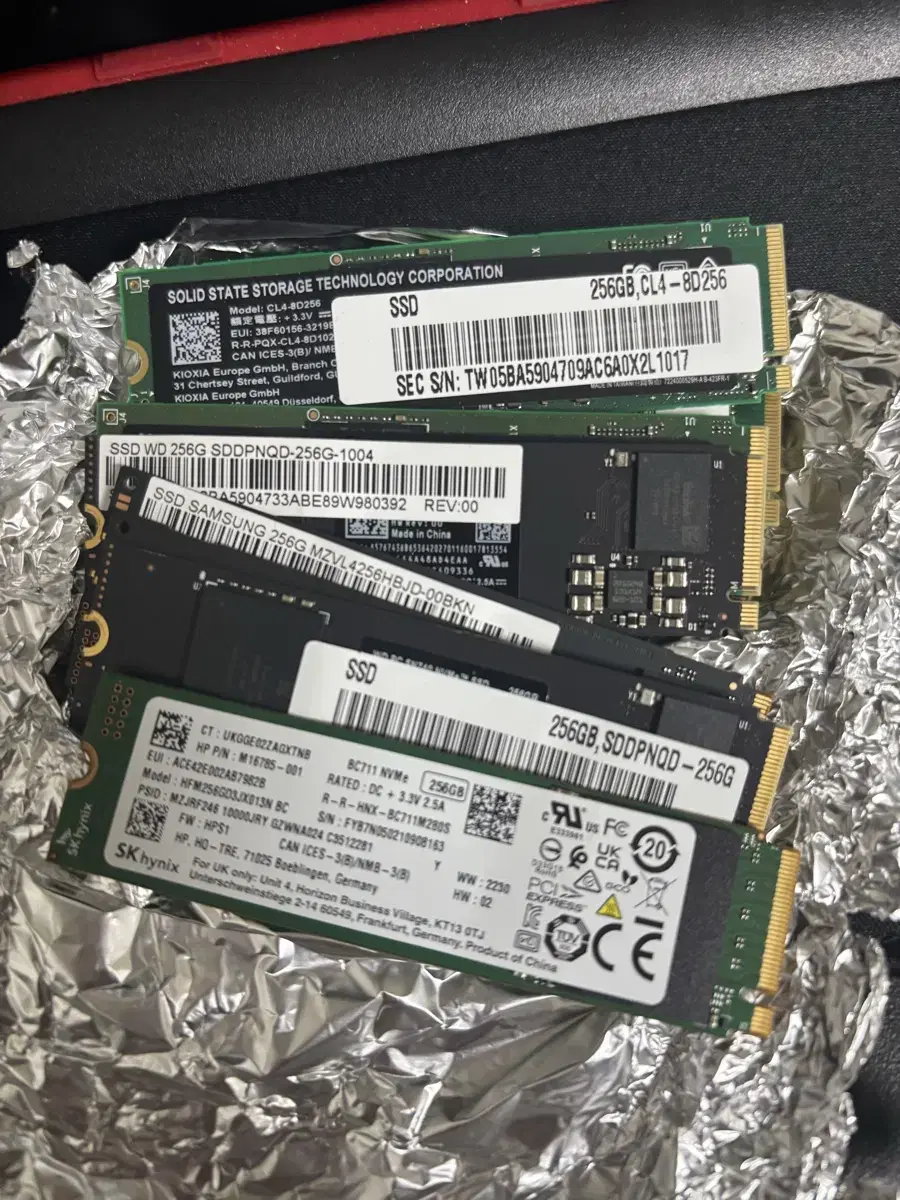 ssd 256gb 11개 일괄 혼합